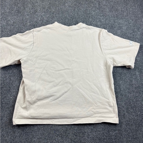 NIKE Women’s The Nike Tee Crop Logo T-Shirt Taupe Color Loose Fit size: Small - Picture 2 of 7